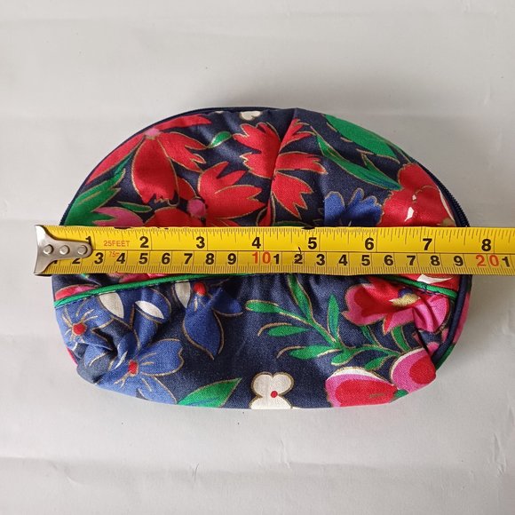 Vintage Guy Laroche Paris Montrel Floral Makeup Pouch Bag Travel Organiser - Picture 7 of 9